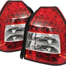 Spyder Honda Civic 96-00 3DR LED Tail Lights - Red Clear