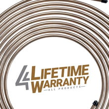 4LIFETIMELINES Copper-Nickel Brake Line Tubing Coils and Fittings, 2 Kits, 1/4 x 25