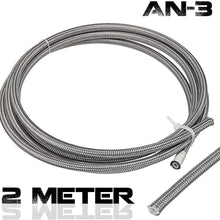 WHWEI 2m AN3 Braided Stainless Steel 3AN AN3 an-3 Brake Hose PTEF Hydraulic Brake Fuel Line Hose