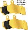 Brake Pads Set for Harley-Davidson - Premium OEM Equipment Replacement Kit - Front & Rear Brake for Harley VRSCA/VRSCB/Touring Series Bikes - 41854-08 42850-06 42850-06A 42897-06 42897-06A 4289708