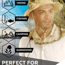 Mosquito Head Net Mesh - Bug/Insect Face Netting for Hats with Extra Fine Fly Screen Holes for Men & Women - Ultimate Outdoor Protection/Shield from Bugs, Gnats, No-See-Ums & Midges. Chemical Free