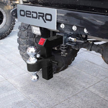 oEdRo Adjustable Trailer Hitch Ball Mount/Forged Aluminum Shank, 2" Receiver/6" Drop 2" & 2-5/16" Combo Tow Balls w/Double Pin Key Locks, 12500 lbs, Anodized Black