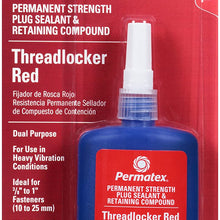 Permatex 19962-12PK Red Permanent Strength Threadlocker - 6 ml Tube, (Pack of 12)