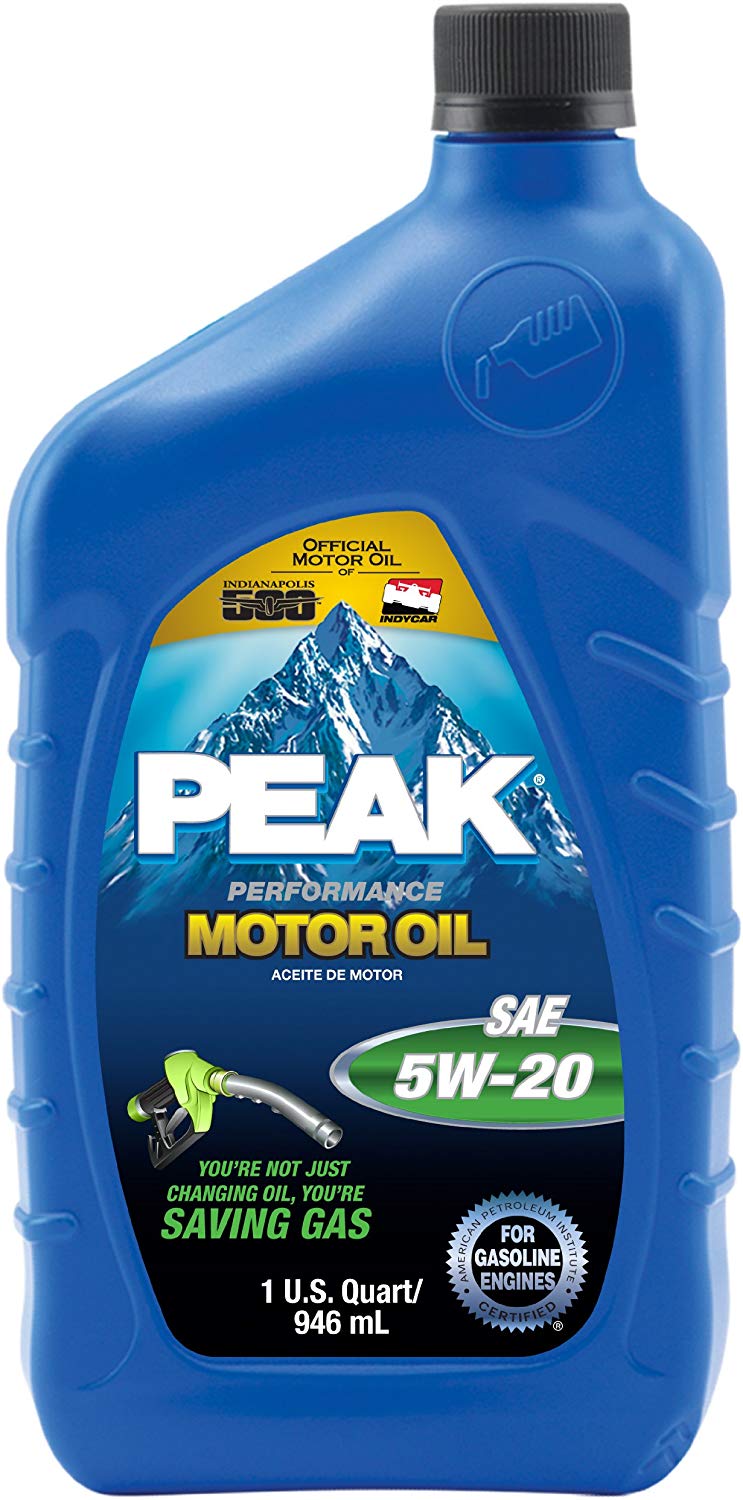 PEAK P2M0576 SAE 5W-20 Multigrade Performance Motor Oil - 1 Quart Bottle, (Case of 6)