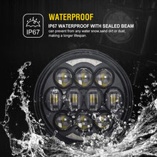 2019 New Brightest DOT Approved 80W Osram Chips 5-3/4" 5.75" Round LED Projection Headlight for Harley Motorcycles Black