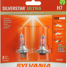 SYLVANIA - H7 SilverStar Ultra - High Performance Halogen Headlight Bulb, High Beam, Low Beam and Fog Replacement Bulb, Brightest Downroad with Whiter Light, Tri-Band Technology (Contains 2 Bulbs)