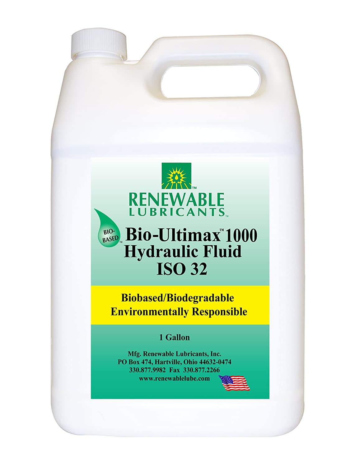 Hydraulic Oil, Bio, Ultimax 1000, 1 gal, ISO 32