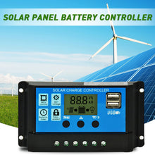 20A Solar Charge Controller Solar Panel Battery Intelligent Regulator with Dual USB Port 12V/24V PWM Auto Paremeter Adjustable LCD Display