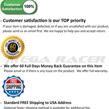 Mega Racer (Pack of 2) JDM Style Matte Black License Plate Frame Front and Rear Cover Holder Tag US Auto Car Sedan Truck SUV RV Van