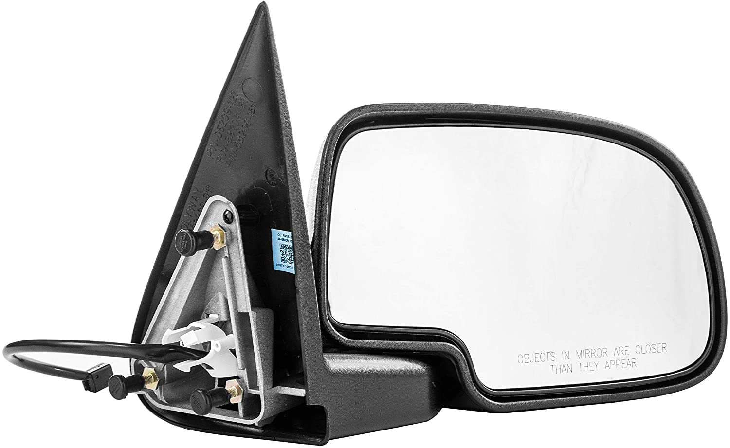 Passenger Side Mirror for Chevy Avalanche Chevy Silverado GMC Sierra 1500 2500 HD 3500 (1999 2000 2001 2002) Right Chrome Non-Heated Power Operated Folding Outside Rear View Replacement Door Mirror