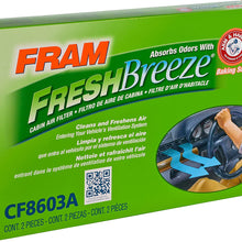 Fram Fresh Breeze - Filtro de aire de cabina con bicarbonato de sodio Arm & Hammer, CF10729 para vehículos seleccionados Chrysler, Dodge y Jeep