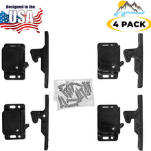 Camp'N - 4 Pack - Push Catch - Latch - Grabber - Holder for RV Cabinet Doors with Mounting Hardware - 5 lbs Pull Force - Perfect for RV, Trailer, Camper, Motor Home, Cargo Trailer - OEM Replacement (4 Pairs)