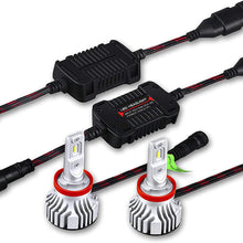 Alla Lighting H11 LED Headlight Bulb 2018 Newest Version D-CR LED H11 Headlight 9000 Lumens Extreme Super Bright White High Power H9 H8 H11 All-in-One Conversion Kits LED Headlamp Bulbs (Set of 2)