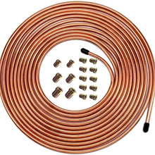 Eastyard 25 Ft. of 3/16 inch Brake Line Copper-Nickel Brake Line Fitting Kit and Flexible Tubing Coil (Includes 16 Fittings) for Car Truck Motor