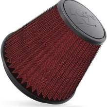 K&N Universal Clamp-On Air Filter: High Performance, Premium, Washable, Replacement Filter: Flange Diameter: 6 In, Filter Height: 6 In, Flange Length: 0.625 In, Shape: Round Tapered, RF-1048