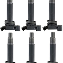 ENA Ignition Coils compatible with Toyota - Avalon Camry Highlander Sienna - Lexus - ES300 RX300 - V6 Compatible with C1175 UF-267-1MZFE Engine ONLY - Pack of 6