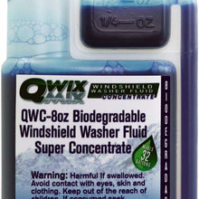 Qwix Mix Biodegradable Windshield Washer Fluid Concentrate, 1 Bottle Makes 32 Gallons, 1/4 oz. Makes 1 Gallon - Bug & Grime Remover, Superior Commercial Grade Glass Cleaner, Box of 8