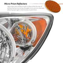 Fits 2005 2006 Toyota Camry Sedan Halogen Type Chrome Headlights Pair Replacement Left Driver + Right Passenger