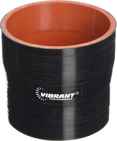 Vibrant Performance Power 2773 Hose Coupler, Silicone, 4ply Aramid Reinforced, Straight, Reducer, Transition, 3.00 in. Inlet I.D, 2.75 in. Outlet I.D, 3.00 in. Overall Length, Black, each