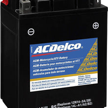 ACDelco ATX14AHLBS Specialty AGM Powersports JIS 14AHL-BS Battery