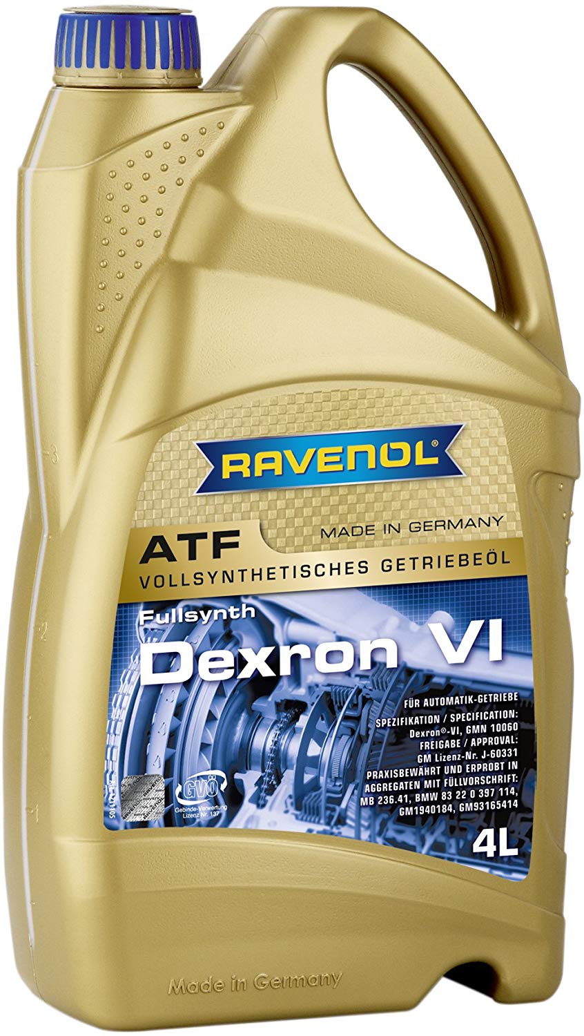 Ravenol J1D2112-004 ATF (Automatic Transmission Fluid) - Dexron VI Fluid GMN 10060, MB 236.41 Approved (4 Liter)