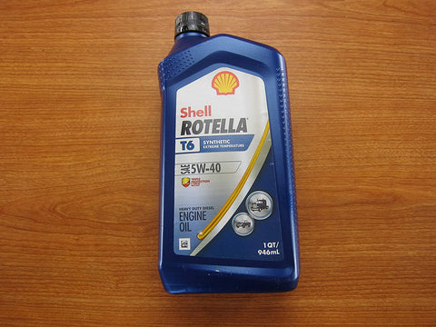 Shell Rotella 3.0L HO Diesel Engine 5W-40 Synthetic Engine Oil 12 Quarts