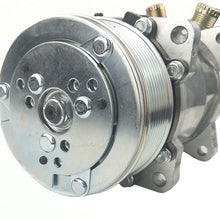 ACTECmax Universal A/C Compressor with Black PV8 Clutch Sanden 508 Style 5H14 R134A Serpentine Belt