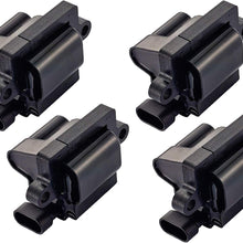 Pack of 4 Square Ignition Coils for Cadillac Chevrolet GMC Sierra Silverado Yukon 1500 2500 3500 Workhorse 5.3L 6.0L 8.1L 4.8L H6T55171ZC 52-1618 5C1083 C1208 GN10298 D581