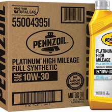 Pennzoil Platinum High Mileage Full Synthetic 5W-30 Motor Oil for Vehicles Over 75K Miles (5-Quart, Single-Pack)