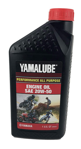 Yamaha LUB-20W50-AP-12 Yamalube 20W-50 All Performance Oil, 1 Quart
