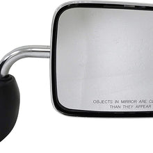 Dorman 955-221 Driver Side Manual Door Mirror - Folding for Select Dodge Models, Black and Chrome