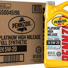 Pennzoil Platinum High Mileage Full Synthetic 5W-30 Motor Oil for Vehicles Over 75K Miles (5-Quart, Single-Pack)