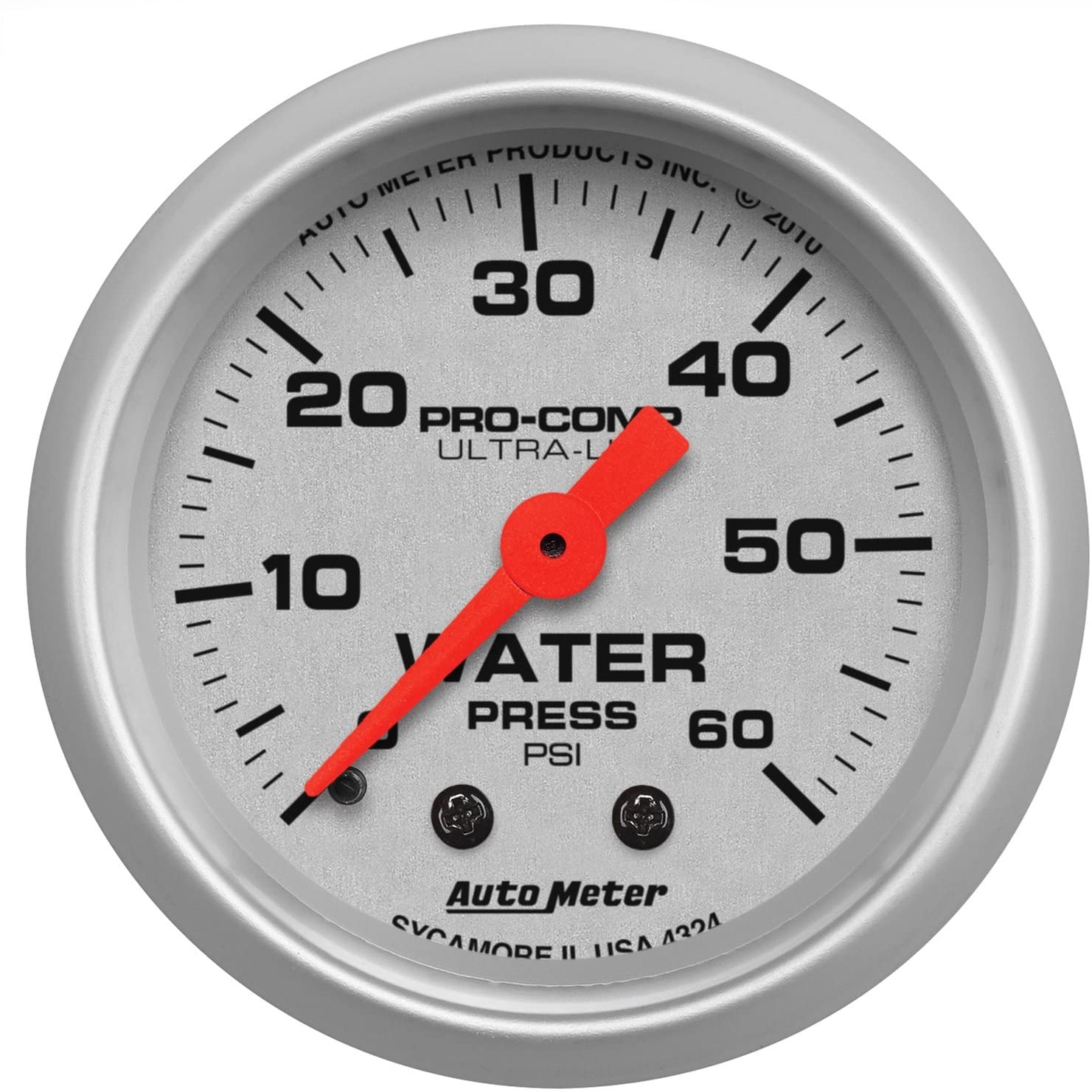 Auto Meter 4324 Ultra-Lite Mechanical Water Pressure Gauge