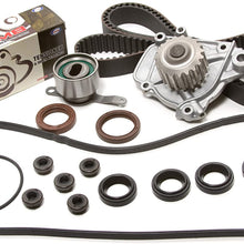 Evergreen TBK224VCT Compatible With Honda Civic EX SL 1.6 SOHC Timing Belt Kit Valve Cover Gasket Water Pump