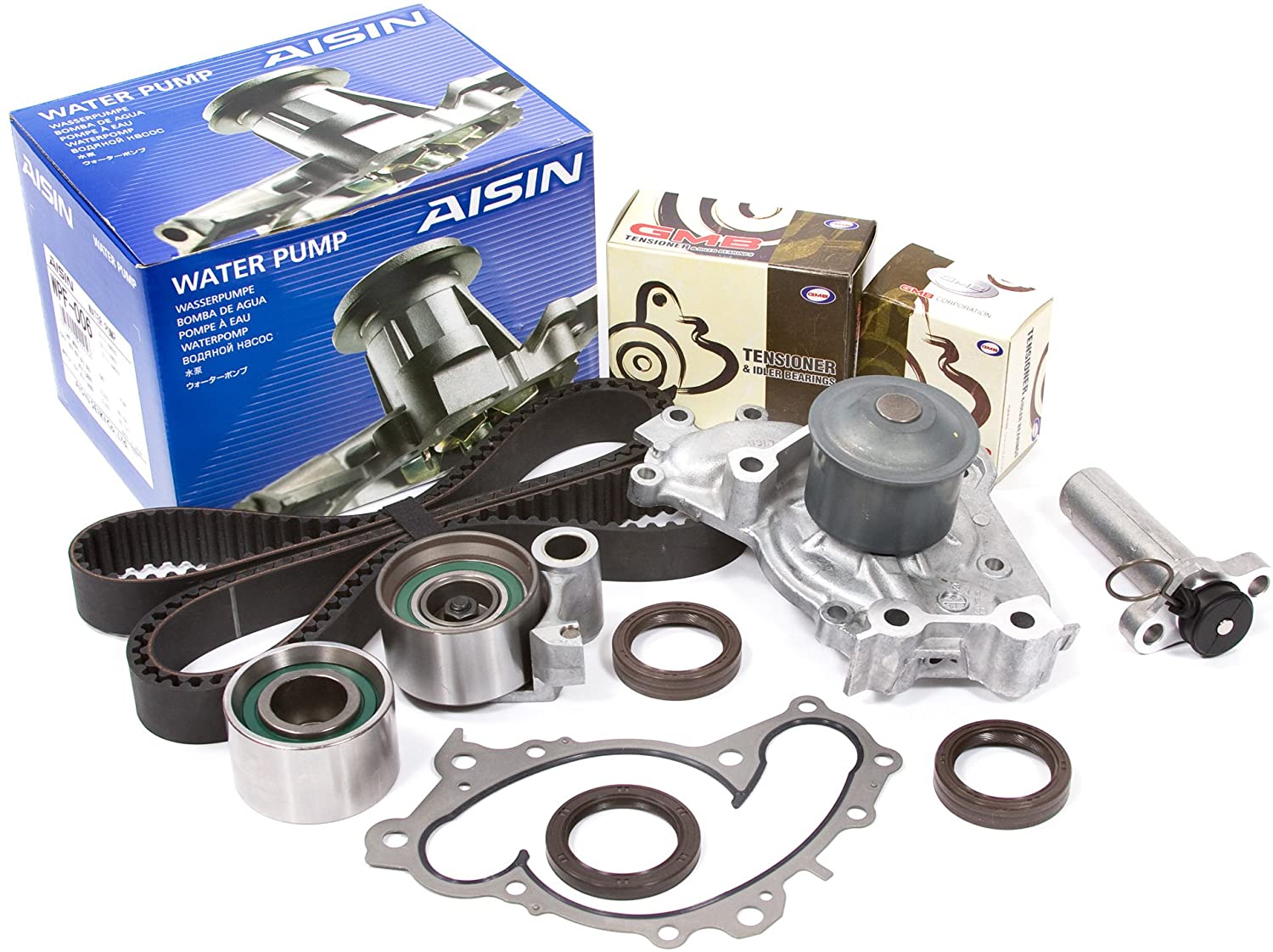 Evergreen TBK257HWPA Compatible With 95-04 Toyota Lexus ES300 RX300 1MZFE Timing Belt Kit AISIN Water Pump