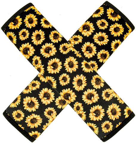 Evankin Sunflower Seat Belt Shoulder Pads Cute and Handmade,Fashionable Boho Sunflower Car Accessories for Women,Top Girl Car Accessories,Protect You Neck and Shoulder from The Seat Belt Rubbing(SBC)