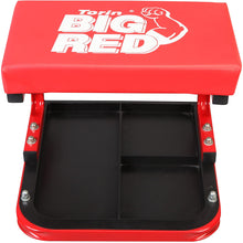 Torin TR6300 Red Rolling Creeper Garage/Shop Seat: Padded Mechanic Stool with Tool Tray