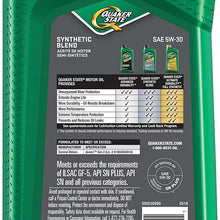 Quaker State Synthetic Blend 5W-30 Motor Oil (1-Quart, Case of 6)