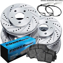 Fit 2004-2007 BMW 525i,530i PowerSport Full Kit Brake Rotors Kit+Ceramic Brake Pads