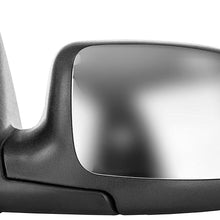 Left Driver Side Mirror for Chevy Avalanche Silverado GMC Sierra 1500 2500 (1999 2000 2001 2002) Chrome Non-Heated Power Operated Folding Outside Rear View Door Mirror - GM1320174