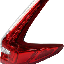 Tail Light Assembly Compatible with 2017-2019 Honda CR-V Clear & Red Lens CAPA Passenger Side Outer