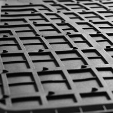 FH Group Black F11311BLACK Rubber Floor Mat(Heavy Duty Tall Channel, Full Set Trim to Fit)