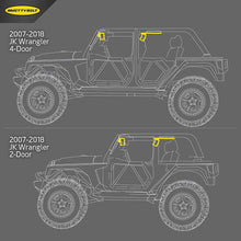 Smittybilt 76932 Aluminum Grab Handles for 2007-2018 Jeep JK 2/4-Door, Black, Rear Pair