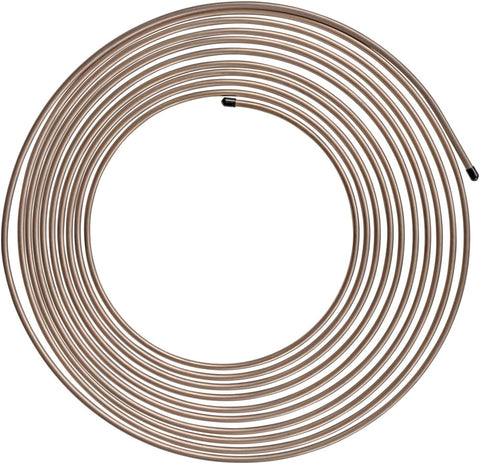 4LIFETIMELINES Copper-Nickel Brake Line Tubing Coil - 3/8 Inch, 25 Feet