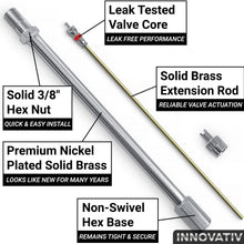 6 Inch Dually Valve Stem Extenders - 2 Pack - Easy Install, Heavy Duty, Straight Metal Dual Wheel Valve Stem Extensions for RV Tires, Truck, Motorhome, Coach, Pickup, Ram 3500, Trailer, OEM Grade