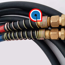 Red & Blue Rubber Air Line 15 Ft Brass 1/2" Swivel fittings, Ref:11-8115, 179.3009.151