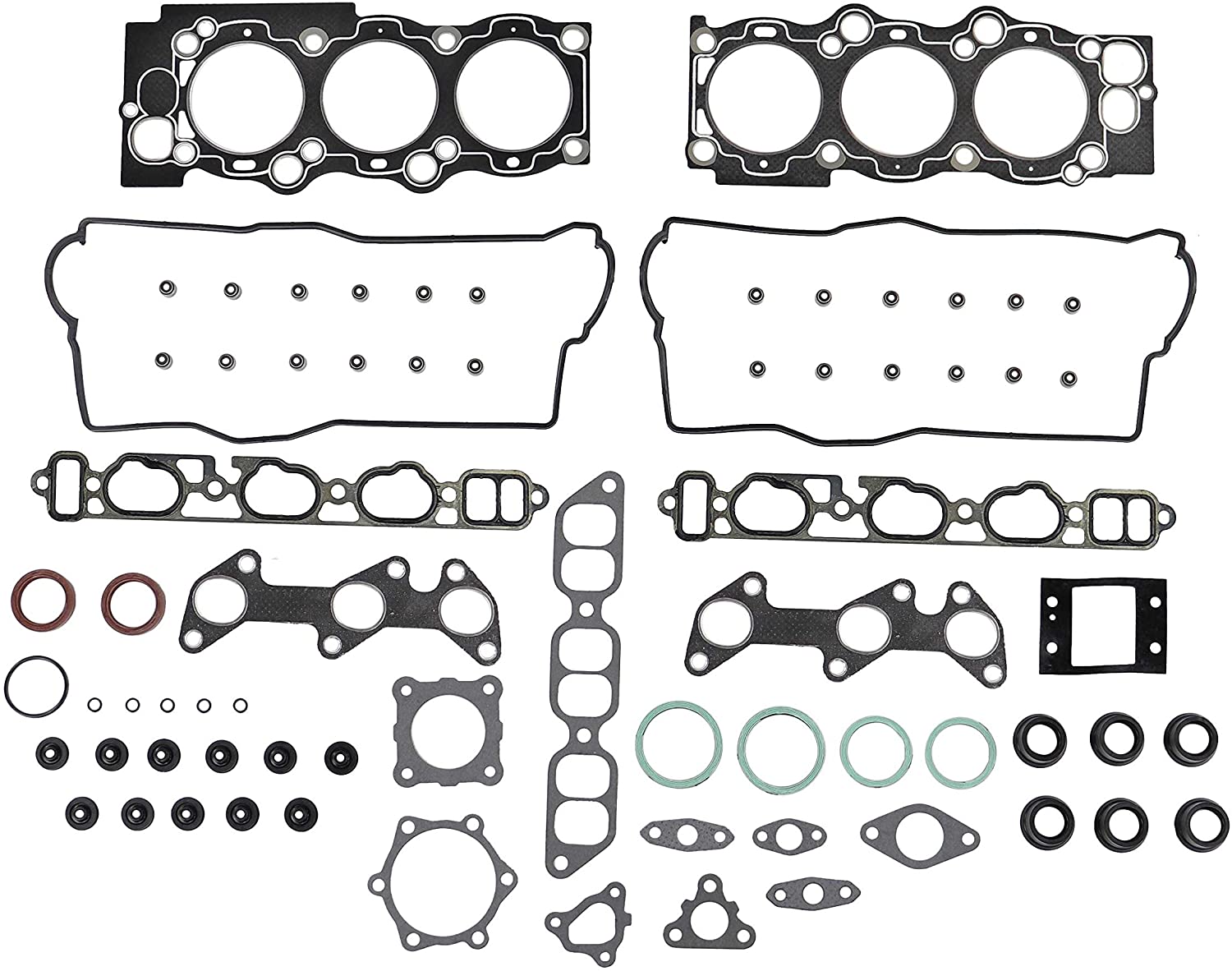 DNJ HGS909 Graphite Head Gasket Set/For 1988-1991/ Lexus, Toyota/Camry, ES250/ 2.5L/ DOHC/ V6/ 24V/ 2508cc/ 2VZFE