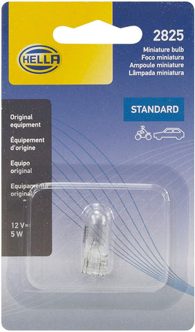 HELLA 2825SB Standard-5W Standard Miniature Bulb, Single