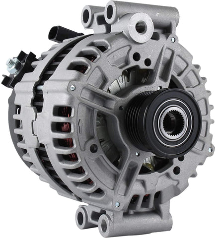 Alternator Compatible With/Replacement For BMW 128 Series 3.0 3.0L (07 08 09 10 11 12 13) 323 Series 328 Series 528 X3 (0-121-715-012, 0-121-715-112) 12-31-7-550-968 ABO0391 (IR/IF 12-V 180 Amp)