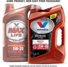 Valvoline High Mileage with MaxLife Technology SAE 5W-20 Synthetic Blend Motor Oil 5 QT